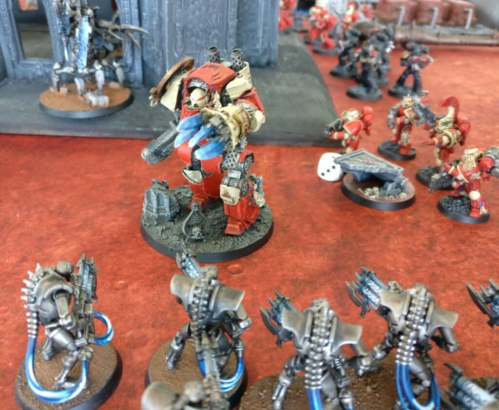 Storm Guard Contemptor Dreadnoughts vs Necrons
