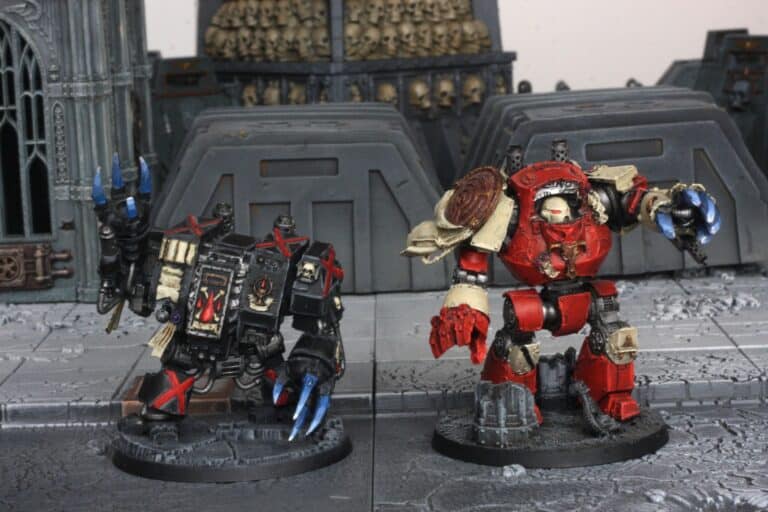 Storm Guard Space Marine Death Company and Contemptor Dreadnoughts